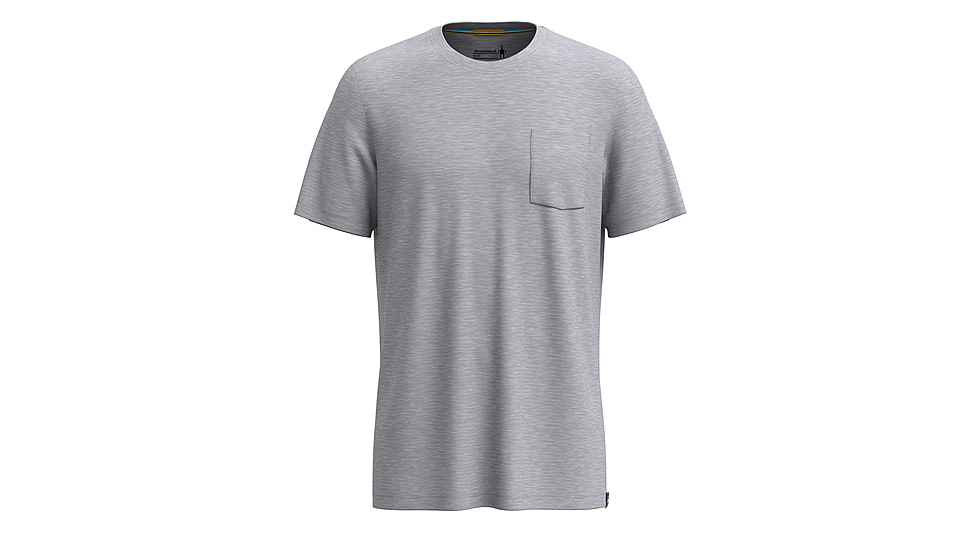 Smartwool Merino Hemp Blend Short Sleeve Pocket Tee - Mens, Light Gray Heather, 2XL, SW0170265451XXL000