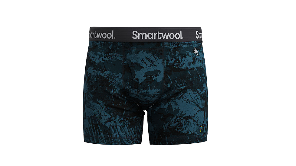 Smartwool Merino Print Boxer Brief Boxed - Mens, Twilight Blue Mountain, 2XL, SW017005P631XXL000