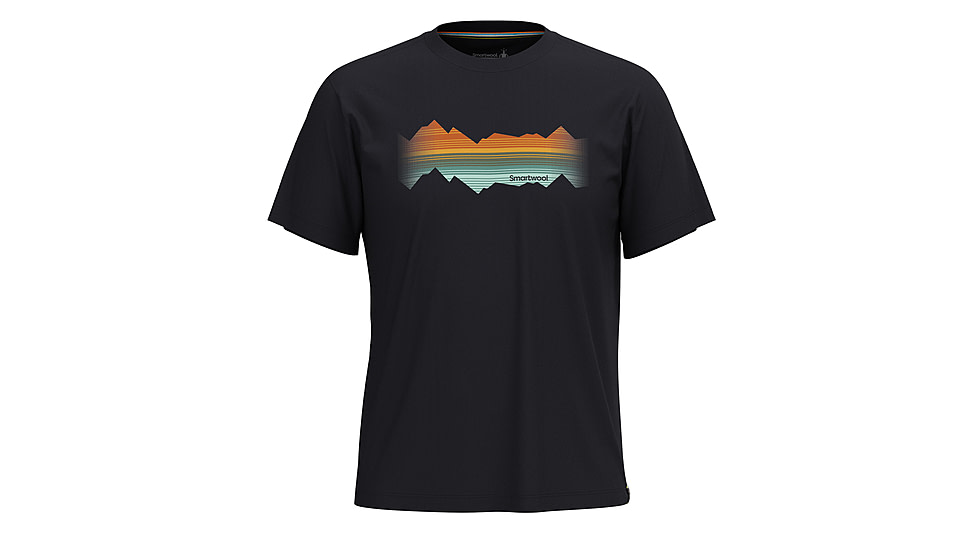 Smartwool Mountain Horizon Short Sleeve Graphic Tee, Black, Large, SW002763001100L000