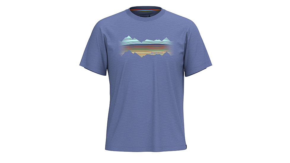 Smartwool Mountain Horizon Short Sleeve Graphic Tee, Nightfall Blue, Large, SW002763P43100L000