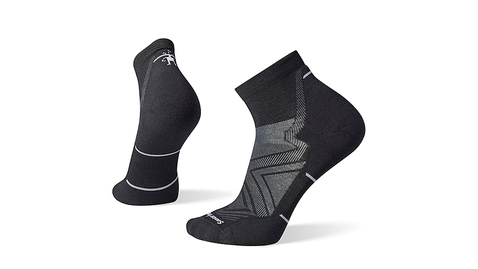 Smartwool Run Targeted Cushion Ankle Socks, Black, Small, SW001661001100S000