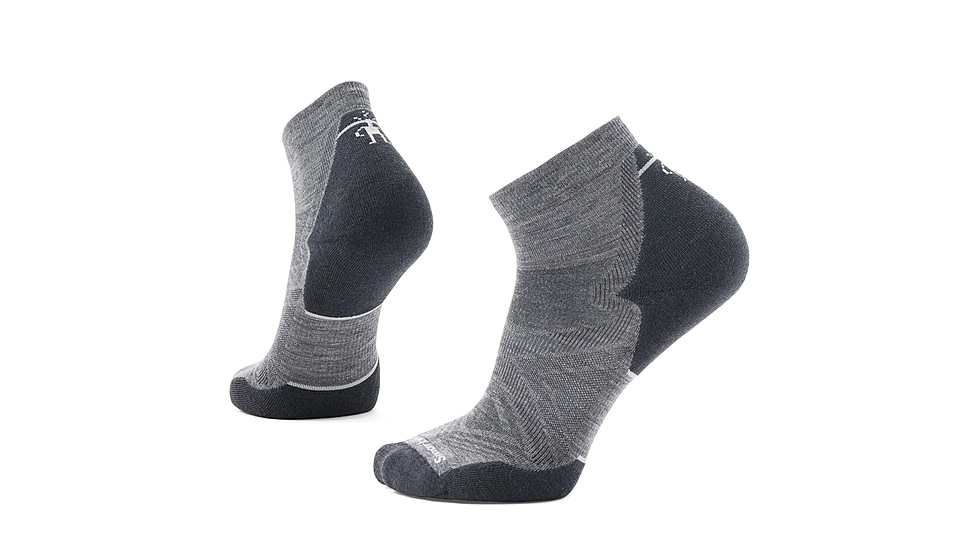 Smartwool Run Targeted Cushion Ankle Socks - Mens, Medium Gray, Large, SW001661052100L000