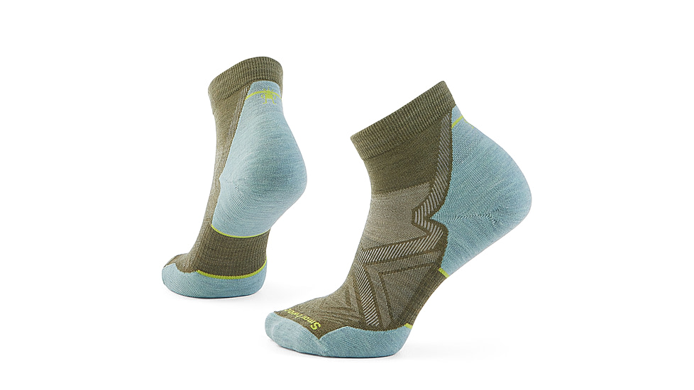 Smartwool Run Targeted Cushion Ankle Socks - Womens, Winter Moss/Frosty Green, Large, SW001675P69100L000