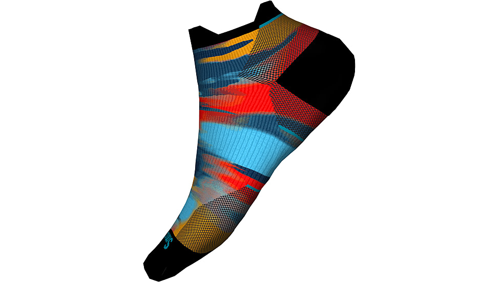 Smartwool Run Targeted Cushion Brushed Print Low Ankle Socks - Womens, Alpine Blue, Small, SW002122B251-S