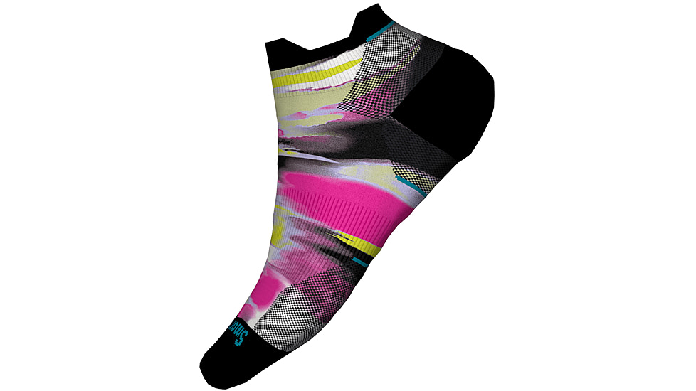 Smartwool Run Targeted Cushion Brushed Print Low Ankle Socks - Womens, Power Pink, Small, SW002122L891S