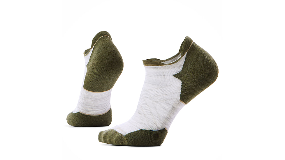 Smartwool Run Targeted Cushion Low Ankle Socks - Mens, Ash/Winter Moss, Large, SW001659N60100L000