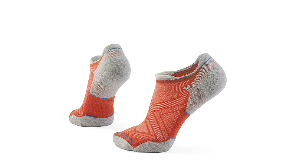 Smartwool Run Targeted Cushion Low Ankle Socks - Mens, Orange Rust/Ash, Medium, SW001659P71100M000