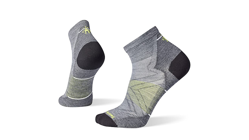 Smartwool Run Zero Cushion Ankle Socks, Medium Gray, 2XL, SW0016530521XXL000