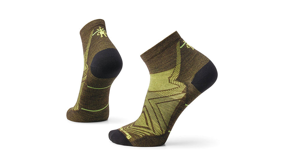 Smartwool Run Zero Cushion Ankle Socks - Mens, Military Olive, Extra Large, SW001653D1110XL000