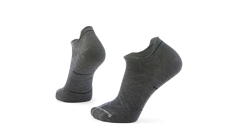 Smartwool Run Zero Cushion Low Ankle Socks - Mens, Medium Gray, Small, SW001651052100S000