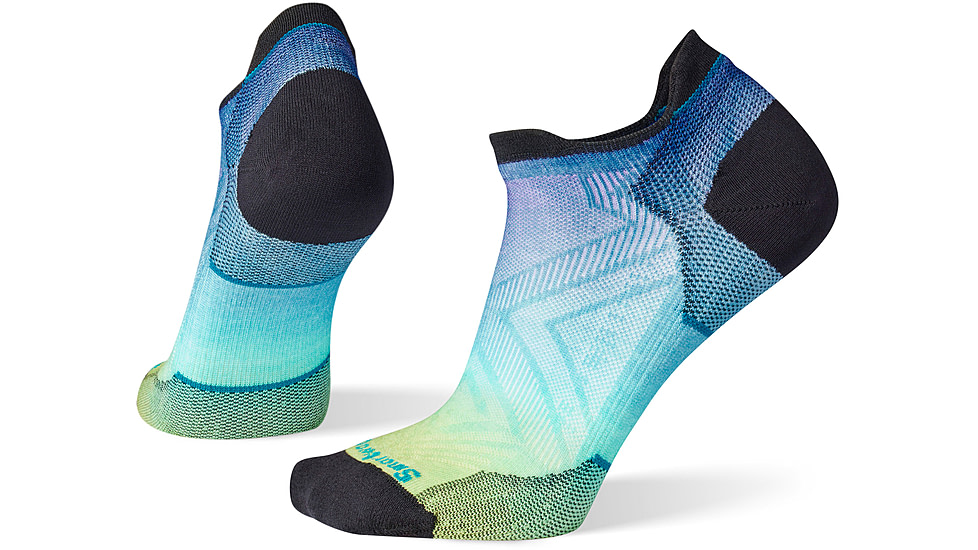 Smartwool Run Zero Cushion Ombre Print Low Ankle Socks - Womens, 810 Capri, Medium, SW001670810M