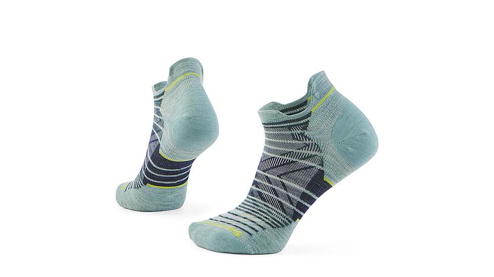 Smartwool Run Zero Cushion Stripe Low Ankle Socks - Womens, Frosty Green, Large, SW001669B72100L000
