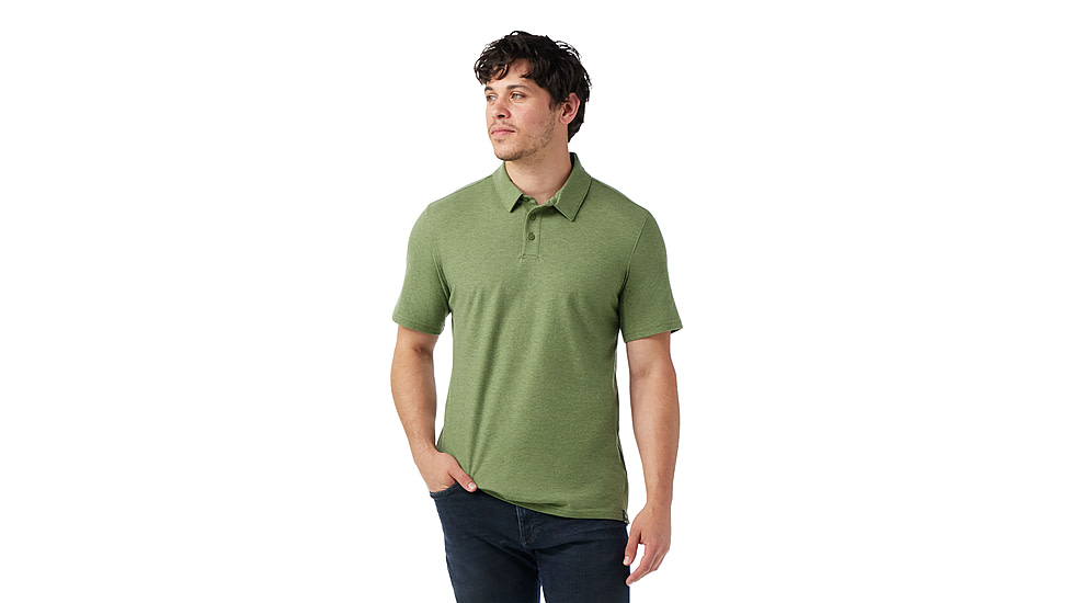 Smartwool Short Sleeve Polo - Mens, Fern Green, Small, SW002361N06100S000