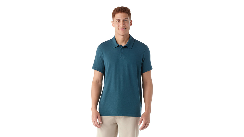 Smartwool Short Sleeve Polo - Mens, Twilight Blue, Extra Large, SW002361G7410XL000