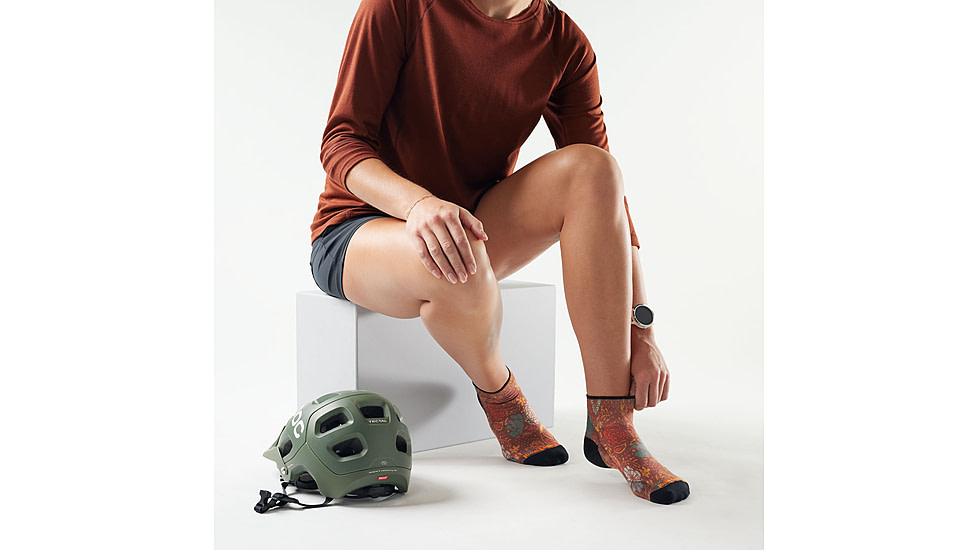 Smartwool Bike Zero Cushion Paisley Print Ankle Socks - Womens
