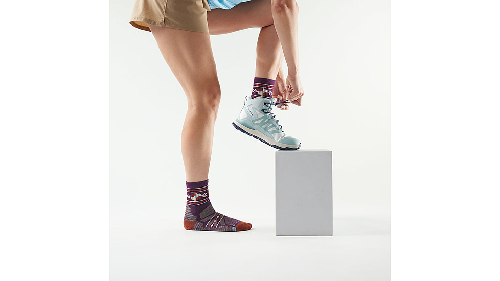 Smartwool Hike Light Cushion Retro Floral Mid Crew Socks - Womens
