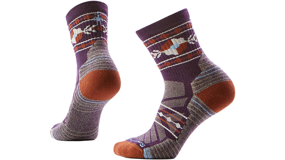 Smartwool Hike Light Cushion Retro Floral Mid Crew Socks - Womens