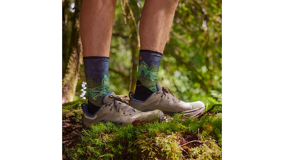Smartwool Trail Run Targeted Cushion Neature Print Crew Socks
