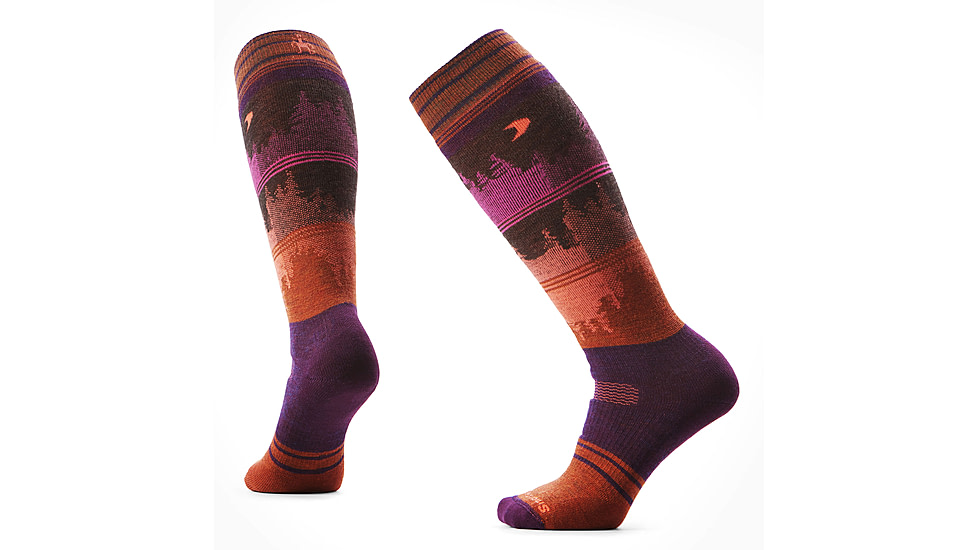 Smartwool Snowboard Full Cushion Twilight Vista OTC Socks - Womens, Purple Iris, Small, SW002889L90100S000