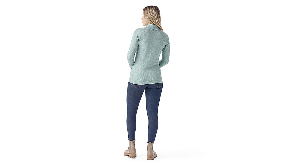 Smartwool Thermal Merino Rib Turtleneck - Womens, Arctic Green Heather, Small, SW016690N67S