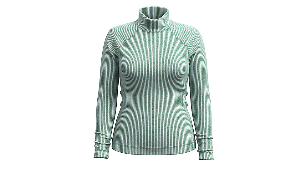 Smartwool Thermal Merino Rib Turtleneck - Womens, Arctic Green Heather, Small, SW016690N67S