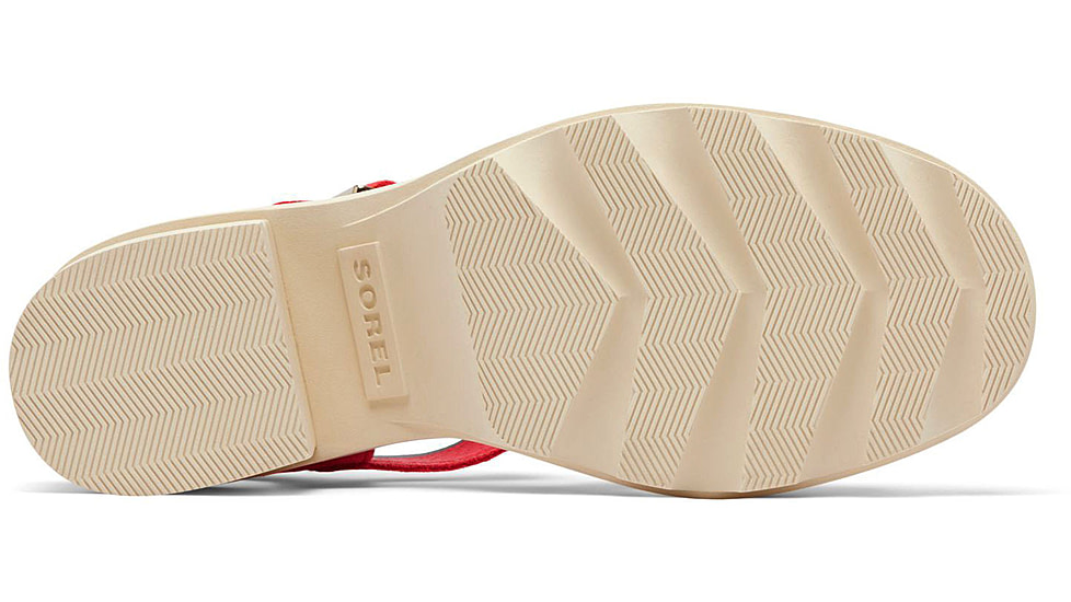 Sorel Joanie Heel Ankle Strap Sandals - Womens, Red Glo/Honey White, 9, 2069761-617-9
