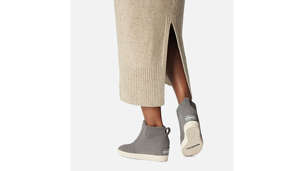 Sorel Out N About Pull On Wedge Boot - Womens, Quarry/Sea Salt, 8US, 2058651052-8