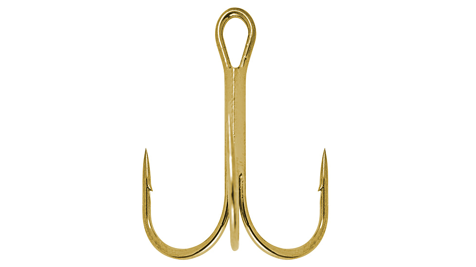 South Bend Gold Treble Hooks, Size 14, 4 per Pack, GT-14