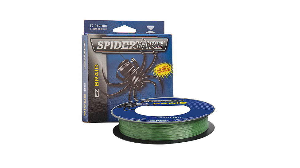 Spiderwire EZ Braid Superline, 0.007in/0.17mm, 10lb/4.5kg, 300yd/274m, 3lb, Moss Green, SEZB10G-300