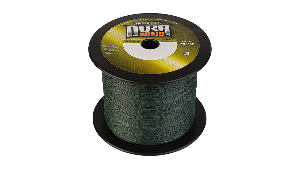 Spiderwire DuraBraid Superline, 0.006in/0.15mm, 10lb/4.5kg, 3000yd/2743m, 4lb, Moss Green, SDB10G-3000