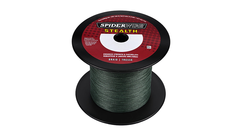 Spiderwire Stealth Superline, 0.008in/0.20mm, 10lb/4.5kg, 3000yd/2743m, 4lb, Moss Green, SS10G-3000