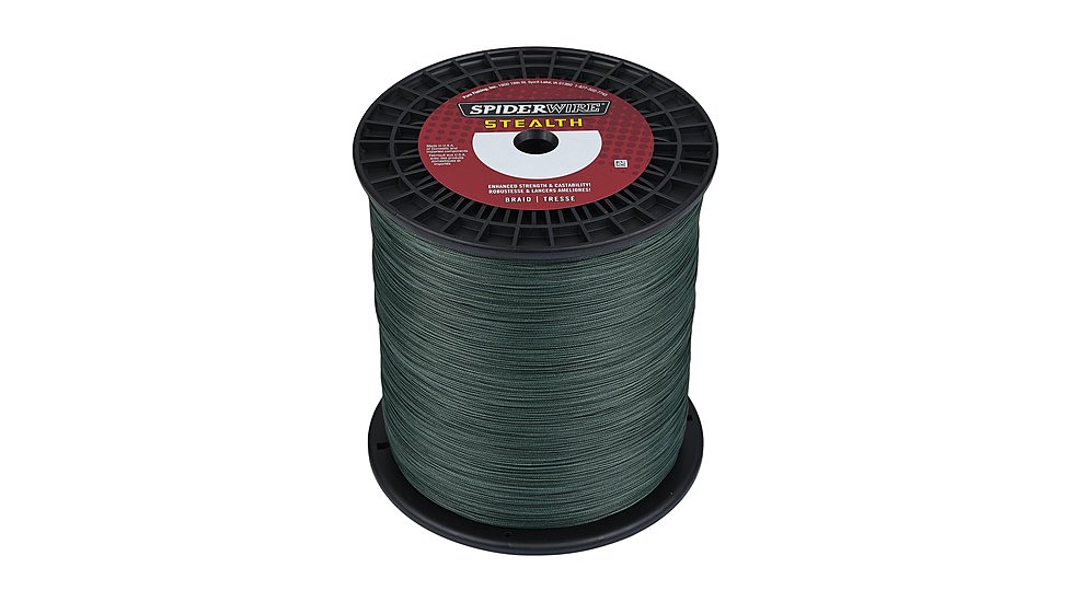 Spiderwire Stealth Superline, 0.032in/0.81mm, 250lb/113.3kg, 1500yd/1371m, 80lb, Moss Green, SS250G-1500