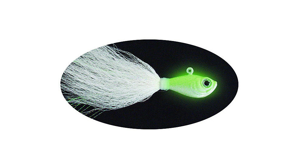 Spro Prime Bucktail Jig 2oz, 7/0 Hook, Glow, SBTJGL-2