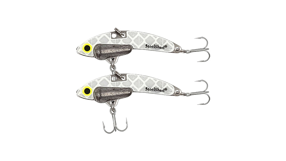 SteelShad Mini, 2 Pack, 1/4 Oz, Glow Silver, SSL-10236