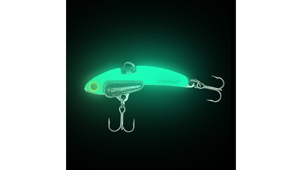 SteelShad Mini, 2 Pack, 1/4 Oz, Glow White, SSL-10222