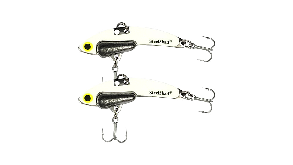 SteelShad Mini, 2 Pack, 1/4 Oz, Glow White, SSL-10222