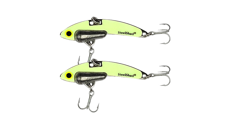 SteelShad Mini, 2 Pack, 1/4 Oz, Glow Yellow, SSL-10221