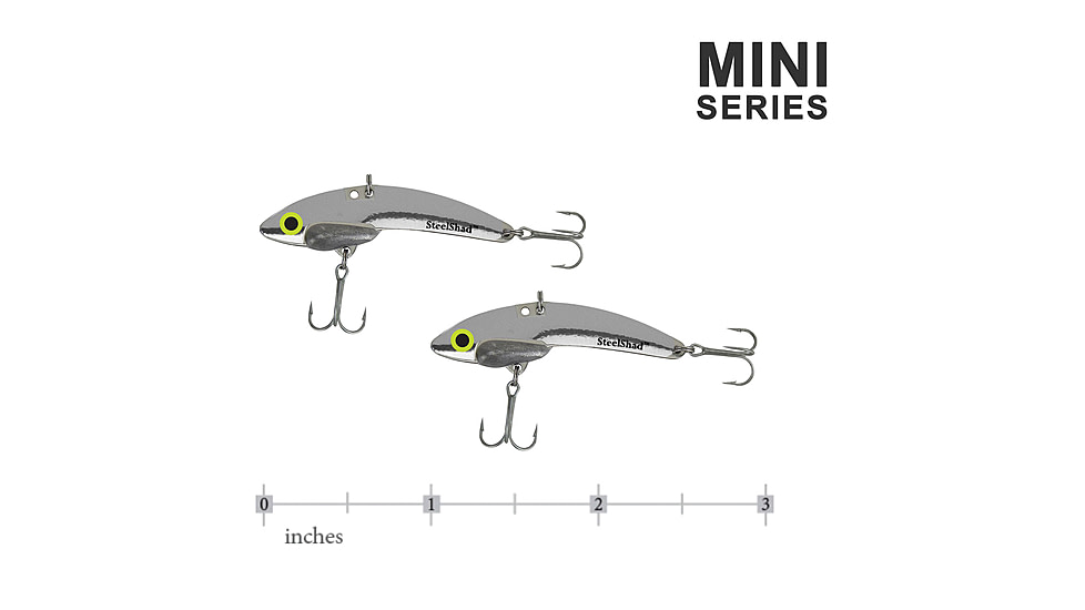 SteelShad Mini, 2 Pack, 1/4 Oz, Silver/Chrome, SSL-10075