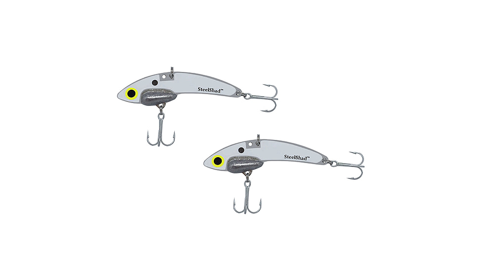 SteelShad Mini, 2 Pack, 1/4 Oz, White Shad, SSL-10078