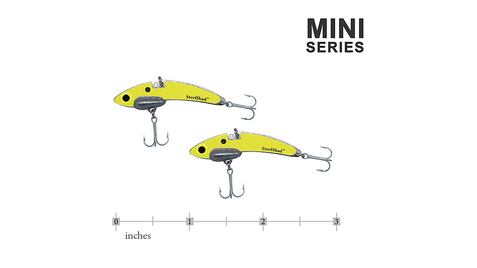 SteelShad Mini, 2 Pack, 1/4 Oz, Yellow Shad, SSL-10079
