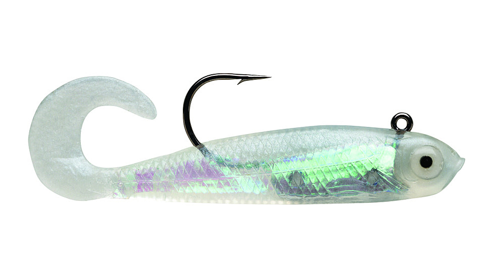 Storm WildEye Curl Tail Minnow Swimbaits, 3, 3in, Pearl, WCM03PRL