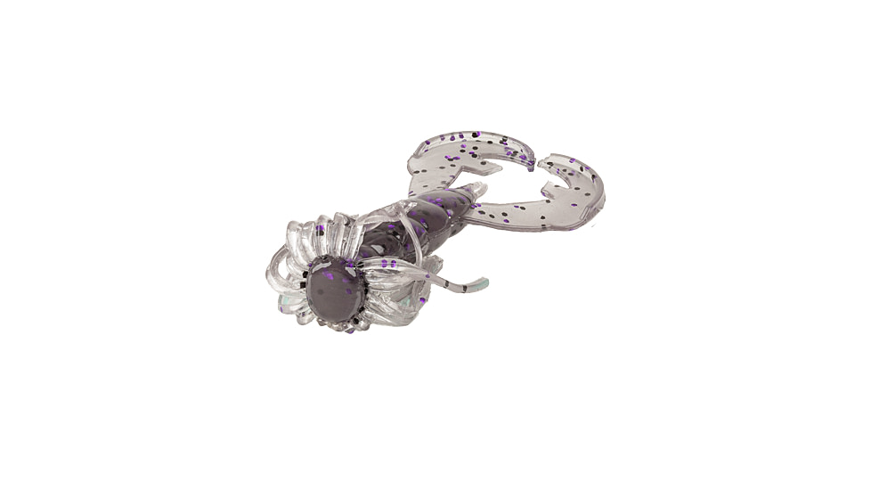 Strike King Baby Luau Craw, Smoke Purple with Black Flake, 3in, RGBLCRW-875