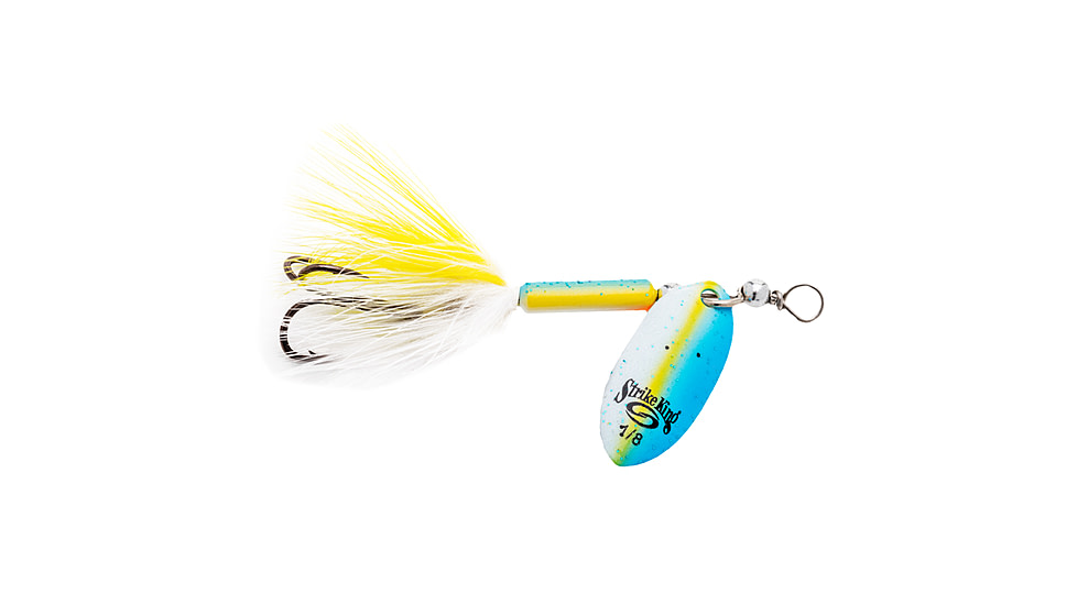 Strike King Bitsy Spinner Fishing Lure, In-Line Spinner, 1/8oz, SZ 8 Hook, Painted Blade, Sexy Shad, BSPN18-590