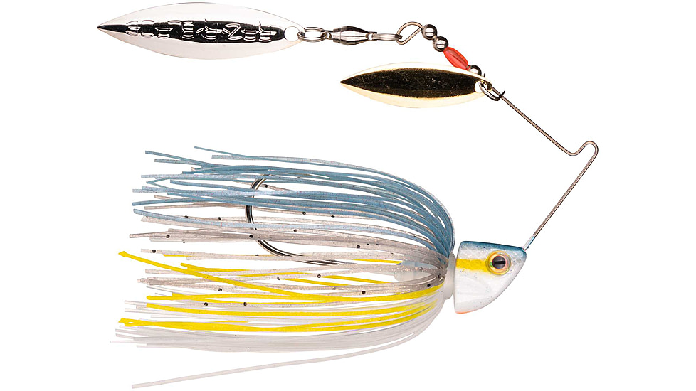 Strike King Burner Spinnerbait, Sexy Shad, 1/4oz, 1 Pack, BURN14-590GS