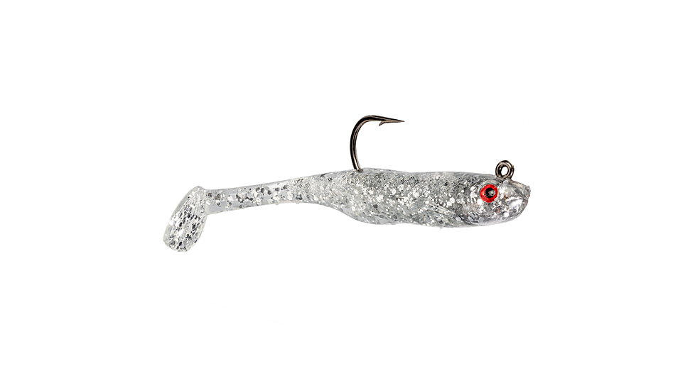 Strike King Homing Minnow Softbait, 3 pack, 2.5in, 1/4oz, Carolina Chrome, 12-36126