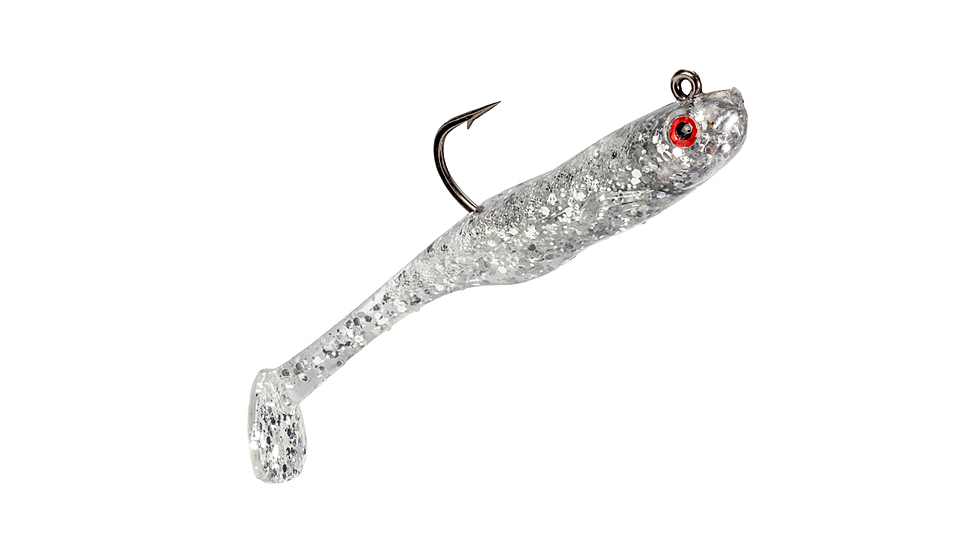 Strike King Homing Minnow Softbait, 3 pack, 2.5in, 1/4oz, Carolina Chrome, 12-36126