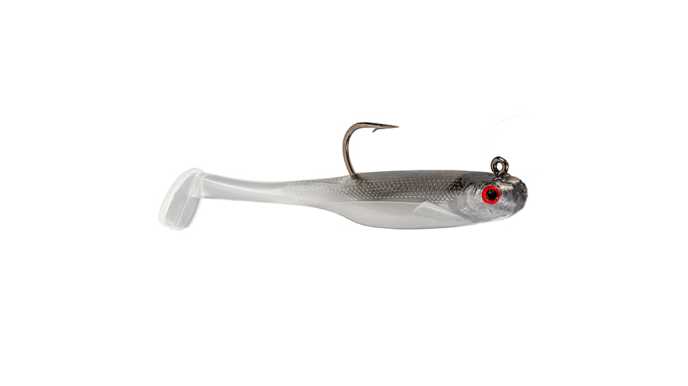 Strike King Homing Minnow Softbait, 3 pack, 2.5in, 1/4oz, Ghost Shad, 12-36123