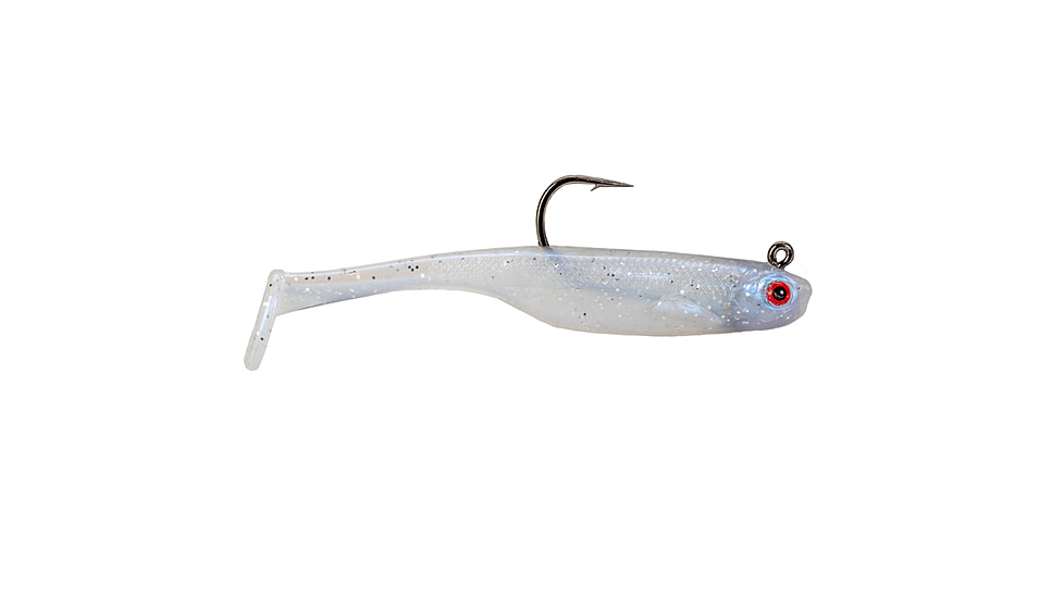 Strike King Homing Minnow Softbait, 3 pack, 2.5in, 1/4oz, Pearl, 12-36122