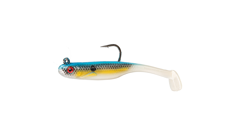 Strike King Homing Minnow Softbait, 3 pack, 2.5in, 1/4oz, Sexy Shad, 12-36128