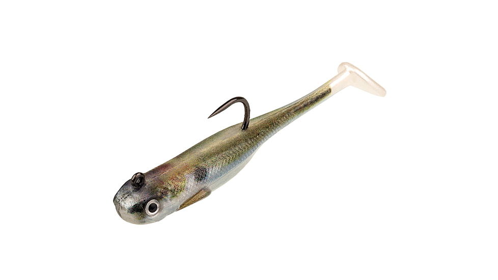 Strike King Homing Minnow Softbait, 3 pack, 2.5in, 1/4oz, Natural Shad, 12-36199